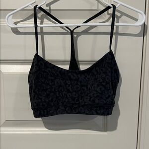 Lululemon Athletica Black Patterned Sports Bra